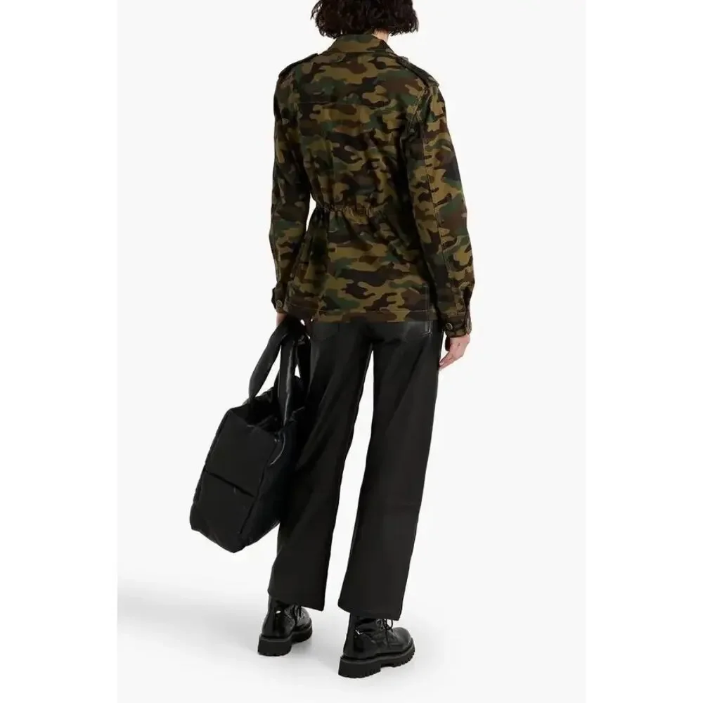 Nili Lotan Wren Jacket XS Green Camo Military Utility Cargo Cotton - Picture 3 of 9